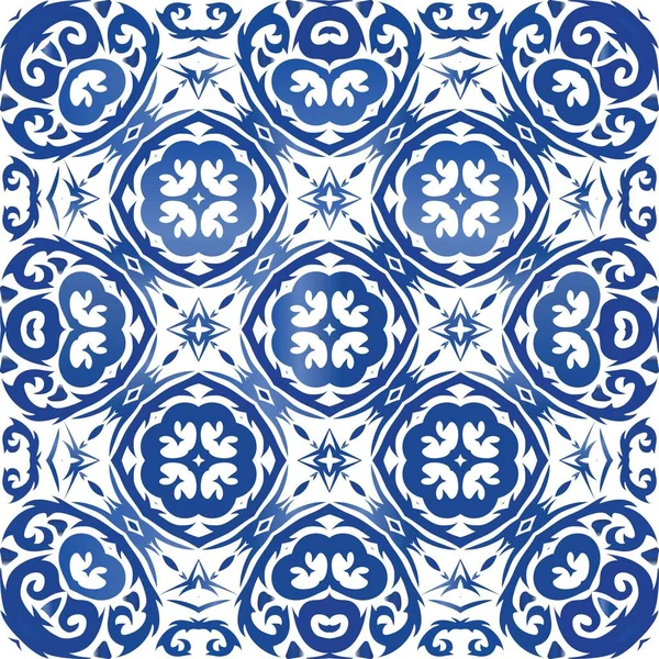 National ornaments in multi colored ceramic tiles. — Stock Vector