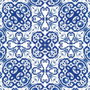 Portekizce azulejo 'da etnik seramik fayans.