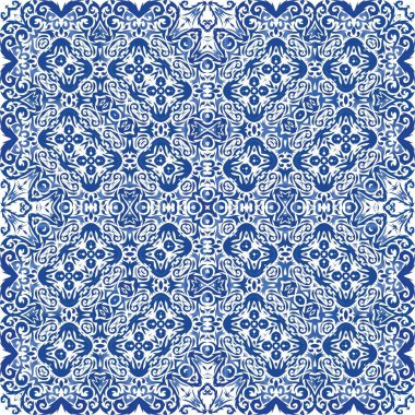 Süslü azulejo Portekiz fayansları dekor.