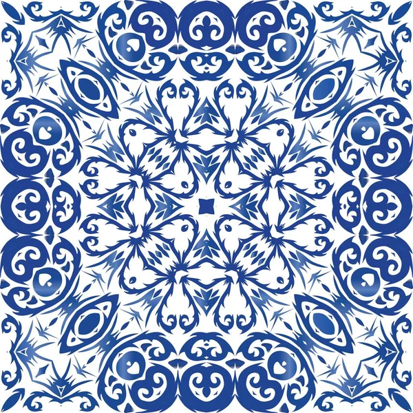 Antik azulejo kakel lapptäcke. — Stock vektor