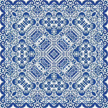 Portekizce azulejo 'da etnik seramik fayans.