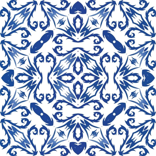 सजावटी azulejo पुर्तगाल टाइल सजावट . — स्टॉक वेक्टर