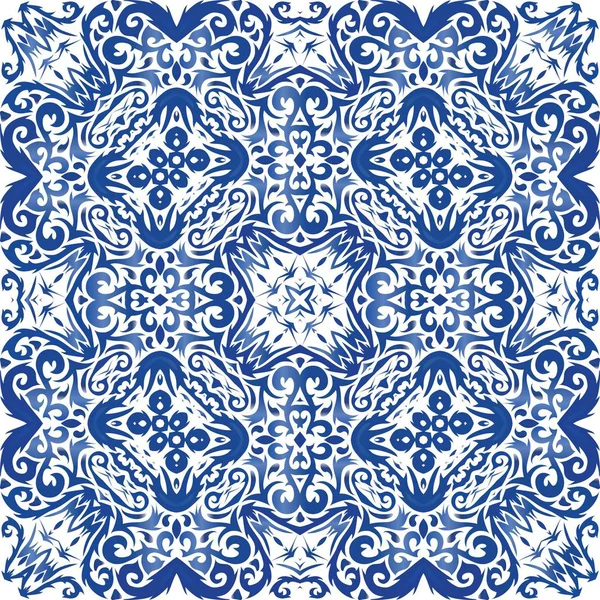 Portugisiska vintage azulejo kakel. — Stock vektor