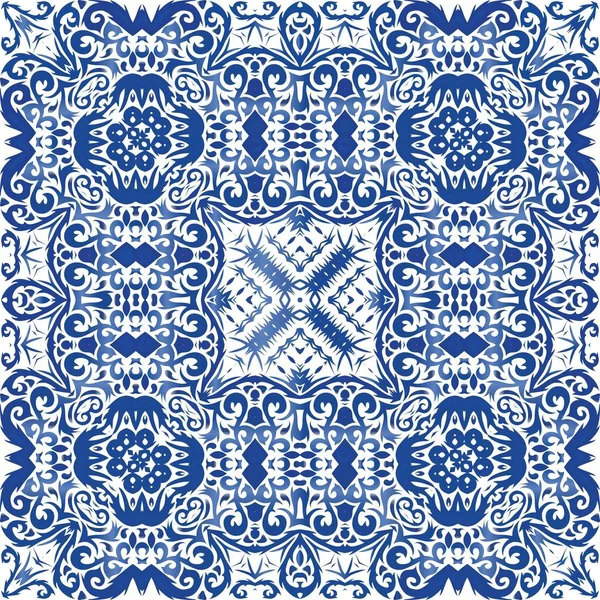 Decor sierlijke azulejo portugal tegels. — Stockvector