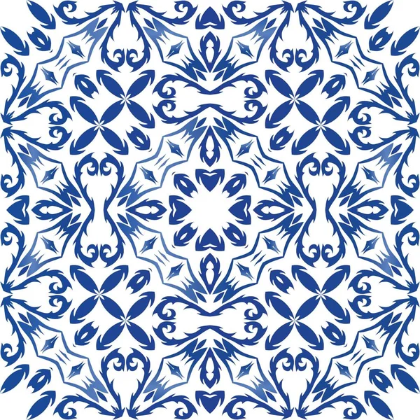 Decorative color ceramic azulejo tiles. — Stock Vector