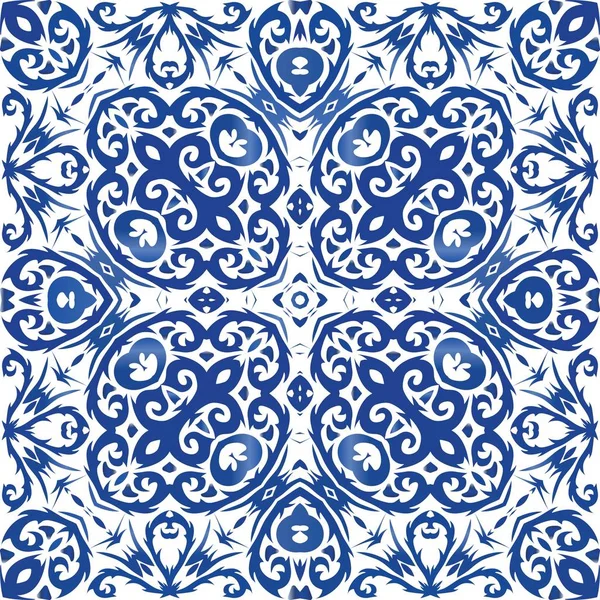 Piastrelle azulejo vintage portoghese . — Vettoriale Stock