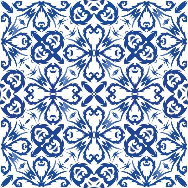 Traditionnel orné portugais azulejo . — Image vectorielle