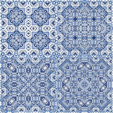 Dekoratif renk seramik azulejo fayansları.