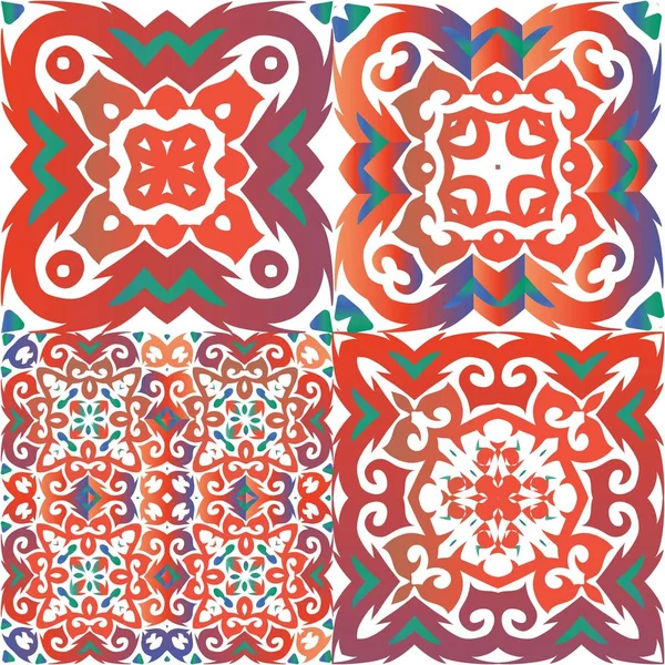 Couleur décorative carreaux de talavera céramique . — Image vectorielle