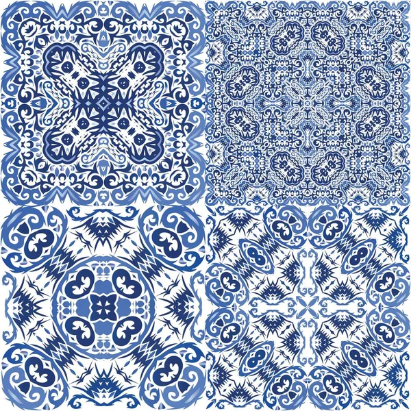 Azulejos portugueses vintage azulejo . — Archivo Imágenes Vectoriales