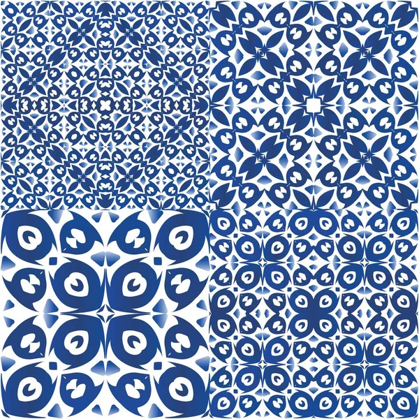 Azulejos portugueses vintage azulejo . — Vector de stock