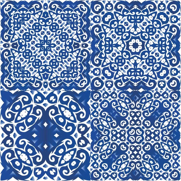 Telhas decorativas azulejo cor cerâmica . — Vetor de Stock