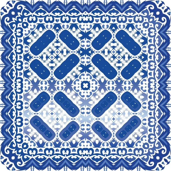 Starožitné azulejo dlaždice patchwork. — Stockový vektor