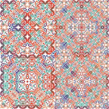 Geleneksel seramik fayanslarda dekoratif renk.