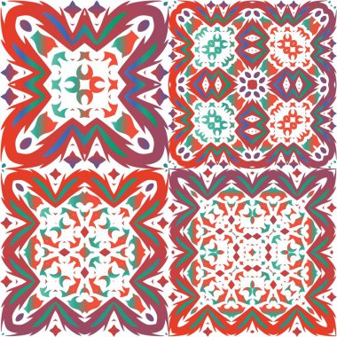 Geleneksel seramik fayanslarda dekoratif renk.