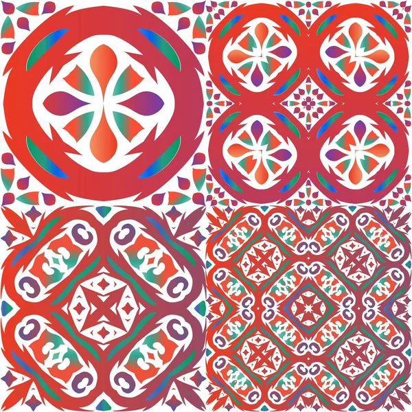 Color decorativo en las tradicionales baldosas cerámicas . — Vector de stock