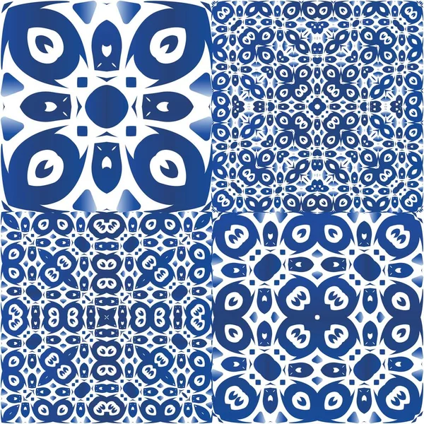 Decorative color in the traditional ceramic tiles. — Stock Vector