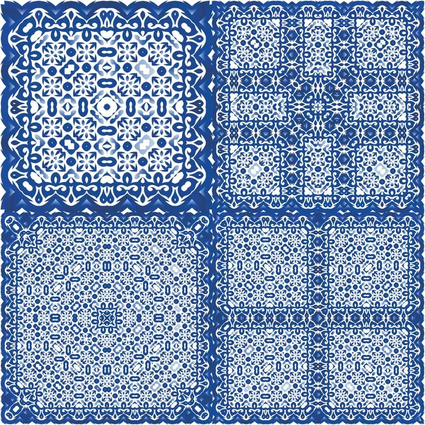Decoratieve kleur in de traditionele keramische tegels. — Stockvector