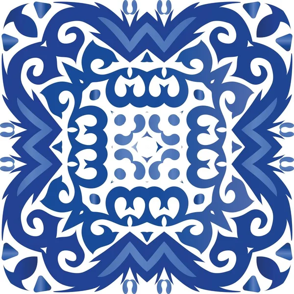 Baldosas cerámicas azulejo portugal . — Vector de stock