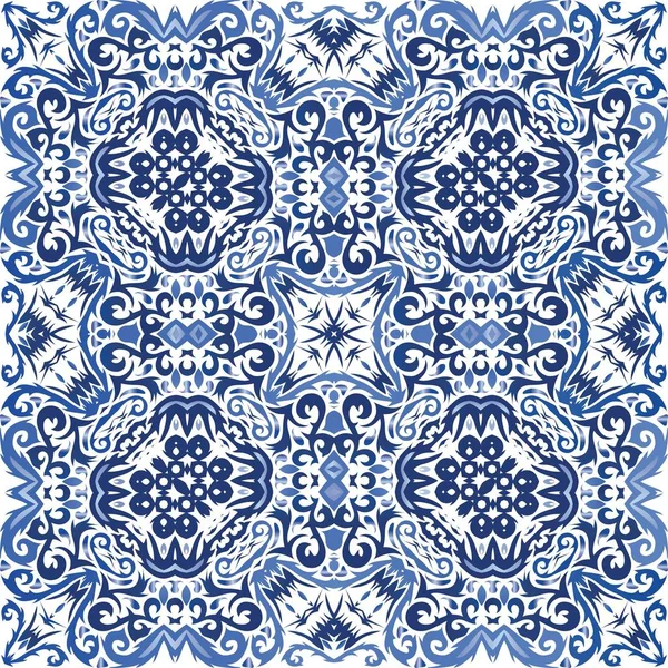 Ornement azulejo carreaux portugais décor . — Image vectorielle