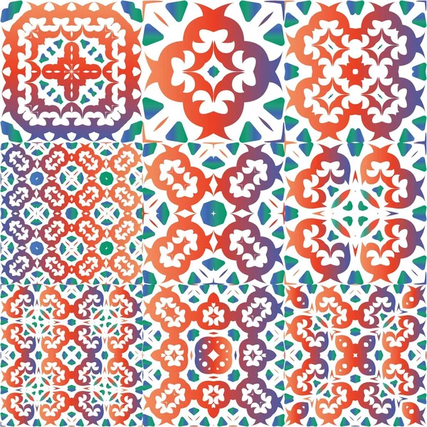 Ornamentale Talavera Mexikanische Fliesen Dekor Kreatives Design Sammlung Vektornahtloser Muster — Stockvektor
