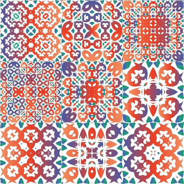 Céramique Mexicaine Antique Talavera Design Dessiné Main Kit Motifs Vectoriels — Image vectorielle