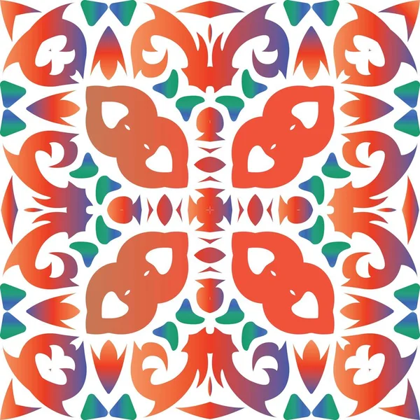 传统的华丽的墨西哥塔拉维拉 手绘设计 矢量无缝模式主题 网络背景 印刷品 表面纹理 毛巾的红色抽象背景 — 图库矢量图片