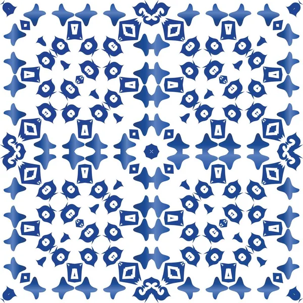 Carreaux Céramique Azulejo Portugal Treillis Vectoriel Sans Couture Conception Graphique — Image vectorielle