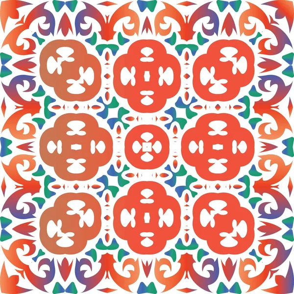 Cerámica Talavera Ornamental Mexicana Tema Patrón Sin Costura Vectorial Diseño — Vector de stock