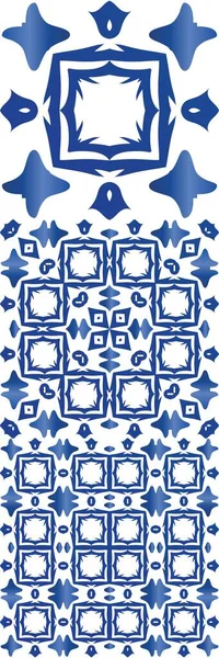 Античная Лоскутная Плитка Азулехо Минимальный Дизайн Векторный Бесшовный Рисунок Акварели — стоковый вектор