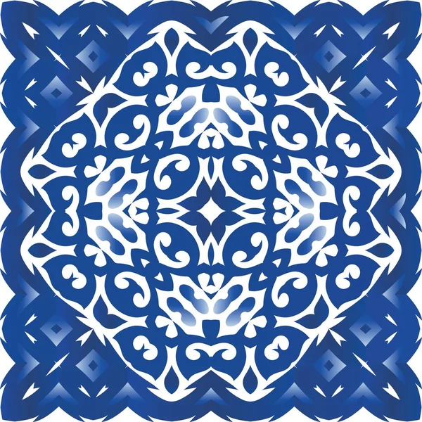 Azulejos Azulejo Cerámica Color Decorativo Diseño Coloreado Cartel Patrón Sin — Vector de stock