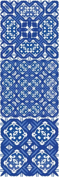 Piastrelle Ceramica Azulejo Portoghese Traliccio Modello Senza Cuciture Vettoriale Design — Vettoriale Stock