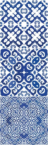 Ceramica Etnica Azulejo Portoghese Design Moderno Tema Modello Vettoriale Senza — Vettoriale Stock