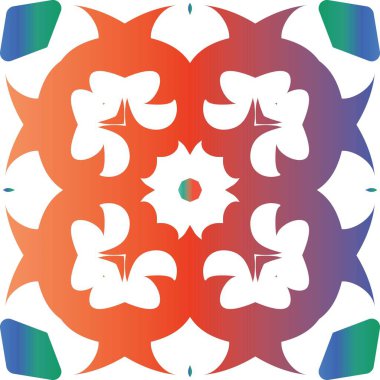 Meksika Talavera 'sında etnik seramik fayans. Yaratıcı tasarım. Vektörsüz desenli çardak. Yüzey dokusu, havlu, yastık, duvar kağıdı, baskı, web arkaplanı için kırmızı vintage süsleme.