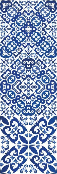 Ornement Azulejo Carreaux Portugais Décor Éléments Motif Vectoriels Sans Couture — Image vectorielle