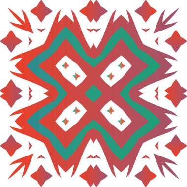Meksika yapımı talavera fayansları. Vektörsüz şablon çerçevesi. Evrensel tasarım. Yastıklar, baskılar, duvar kağıtları, ağ arkaplanı, havlular, yüzey dokusu için kırmızı antika arkaplan.