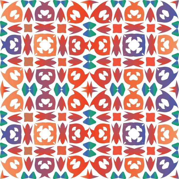 Этническая Керамическая Плитка Мексиканской Талавере Векторный Бесшовный Рисунок Арабеска Творческий — стоковый вектор