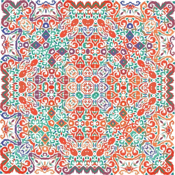 Cerâmica Talavera Ornamental Mexicana Padrão Sem Costura Vetorial Arabesco Desenho — Vetor de Stock
