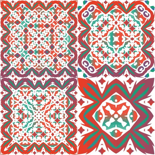 Talavera Décoratif Mexicain Céramique Design Créatif Kit Motifs Vectoriels Sans — Image vectorielle