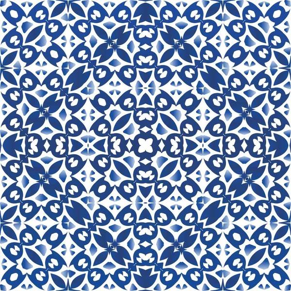 Azulejos Azulejo Cerámica Color Decorativo Cartel Patrón Sin Costura Vectorial — Vector de stock