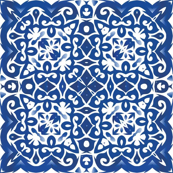 Dekoratív Színű Kerámia Azulejo Csempe Konyha Design Vektor Zökkenőmentes Minta — Stock Vector