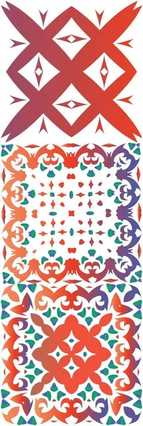 Мексиканская Декоративная Талавера Керамическая Творческий Дизайн Набор Векторных Бесшовных Шаблонов — стоковый вектор