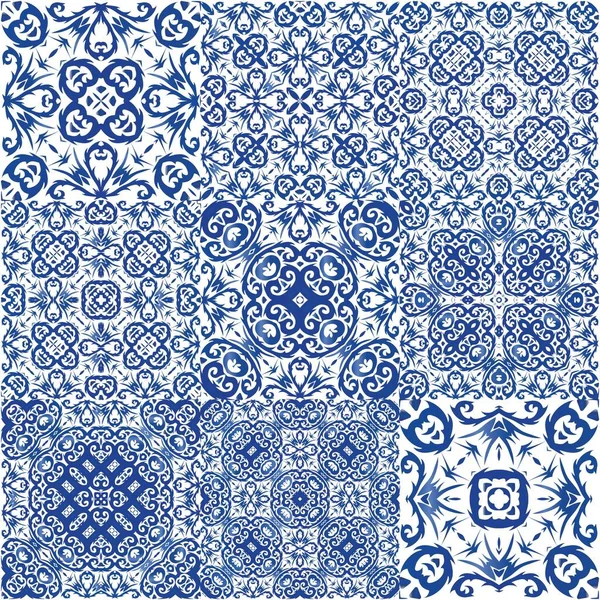 Azulejos Azulejo Cerámica Color Decorativo Diseño Moderno Textura Patrón Sin — Vector de stock