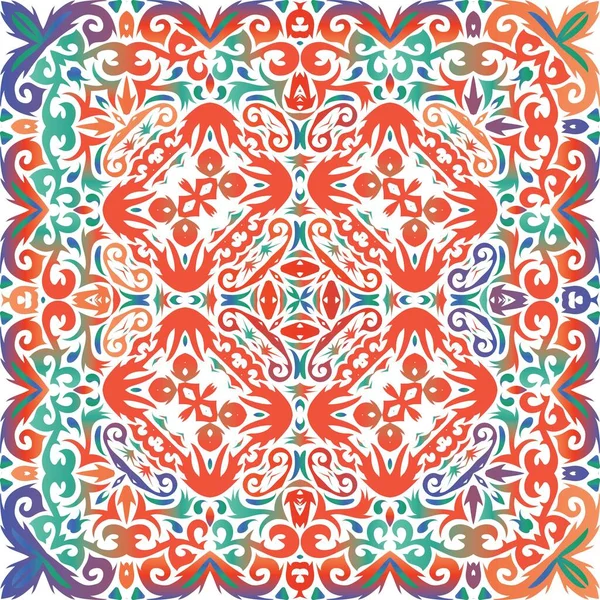 Céramique Mexicaine Antique Talavera Design Mode Aquarelle Vectorielle Sans Couture — Image vectorielle