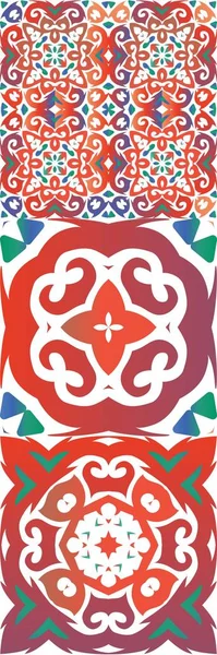 Ethnische Keramikfliesen Mexikanischem Talavera Kit Von Vektor Nahtlose Muster Badezimmerdesign — Stockvektor