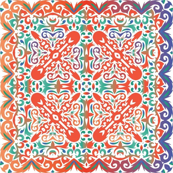 Décor Tuiles Ornementales Talavera Mexico Conception Salle Bains Concept Motif — Image vectorielle