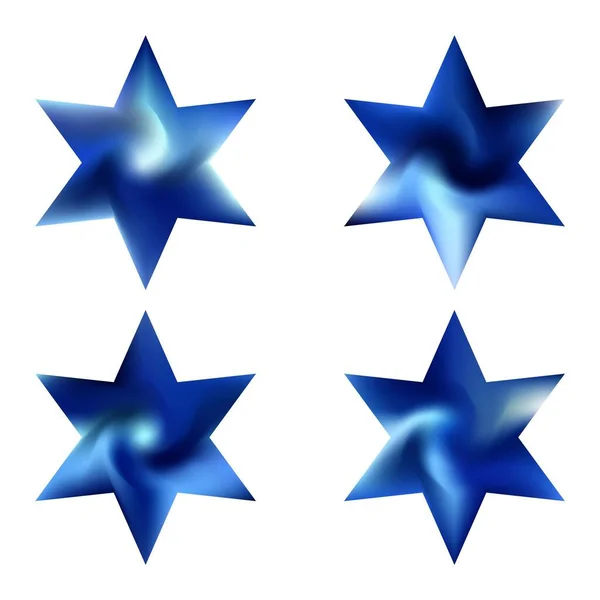 Набор Хроматических Фонов Гексаграммы Хороший Мягкий Элемент Цвета Простые Священные — стоковый вектор