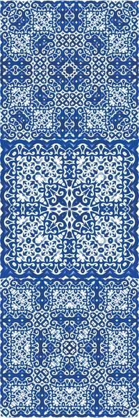 Керамическая Плитка Azulejo Португальский Универсальный Дизайн Набор Векторных Бесшовных Шаблонов — стоковый вектор