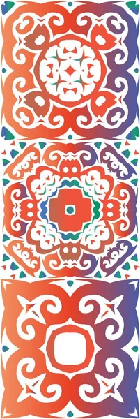 Traditionelle Kunstvolle Mexikanische Talavera Kit Von Vektor Nahtlosen Mustern Geometrisches — Stockvektor