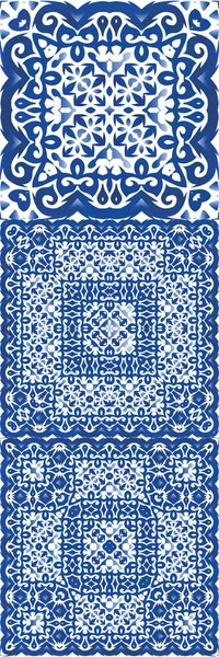 Piastrelle Azulejo Vintage Portoghesi Design Moderno Serie Modelli Vettoriali Senza — Vettoriale Stock